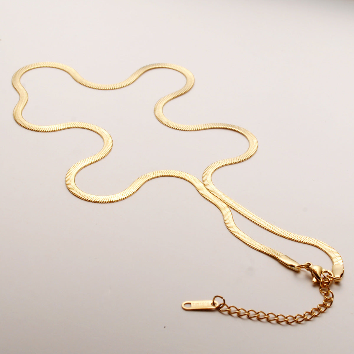 Simple Geometric Stainless Steel Blade Chain Necklace