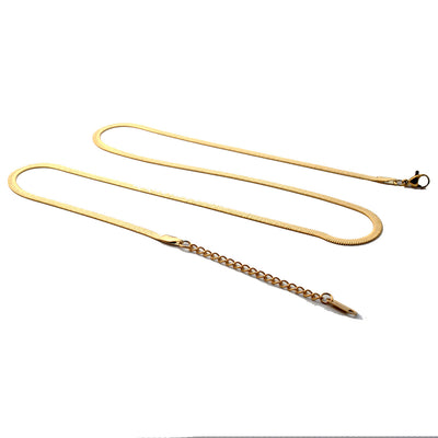 Simple Geometric Stainless Steel Blade Chain Necklace