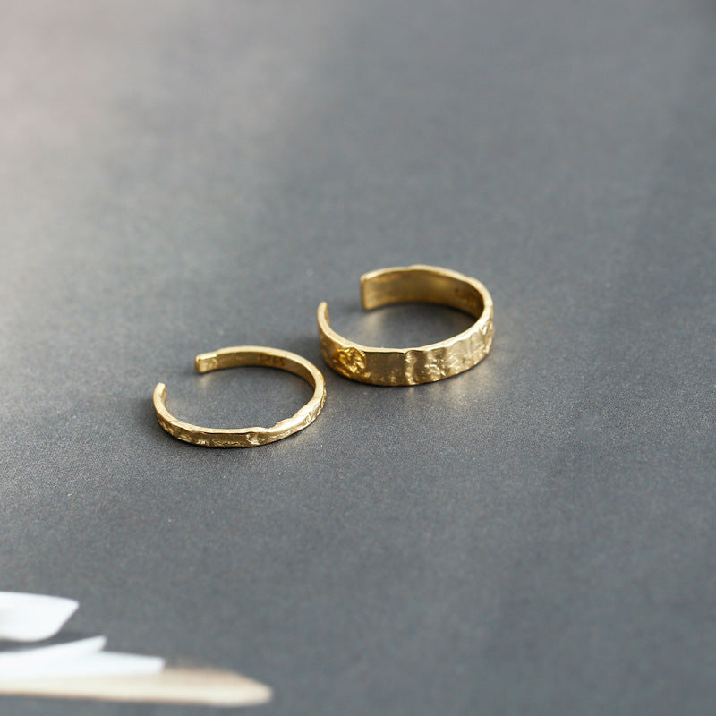 Minimalist Geometric 925 Sterling Silver Open Ring