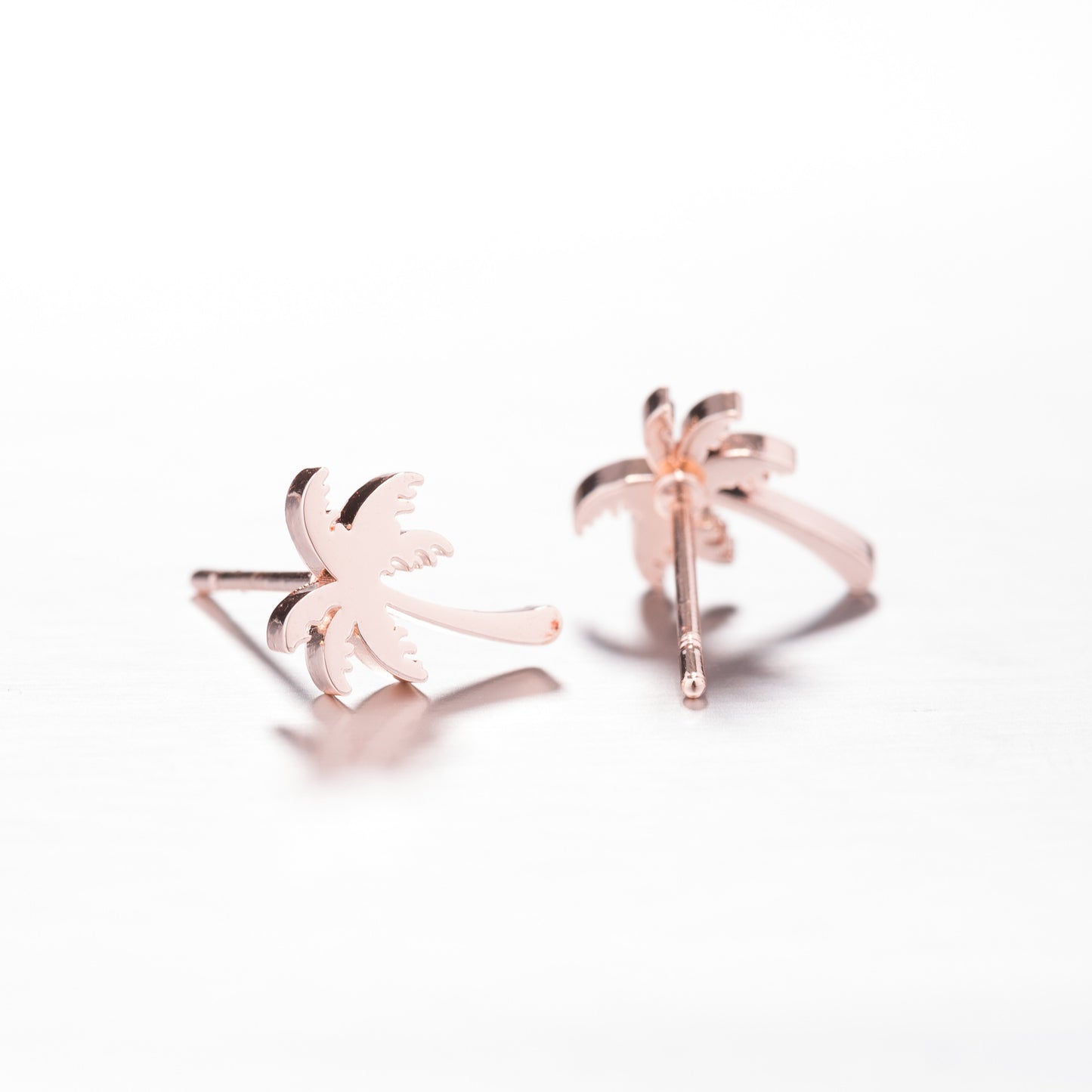 Simple Style Coconut Tree Butterfly Stainless Steel Hollow Out Earrings