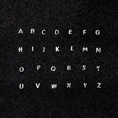 Simple Sterling Silver Letter Design Ear Studs for Women