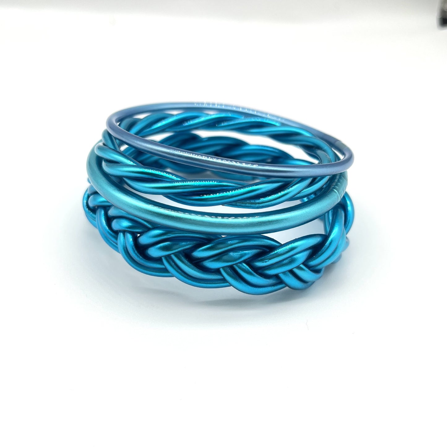 Simple Style Unisex Silica Gel Braided Bangle Bracelet