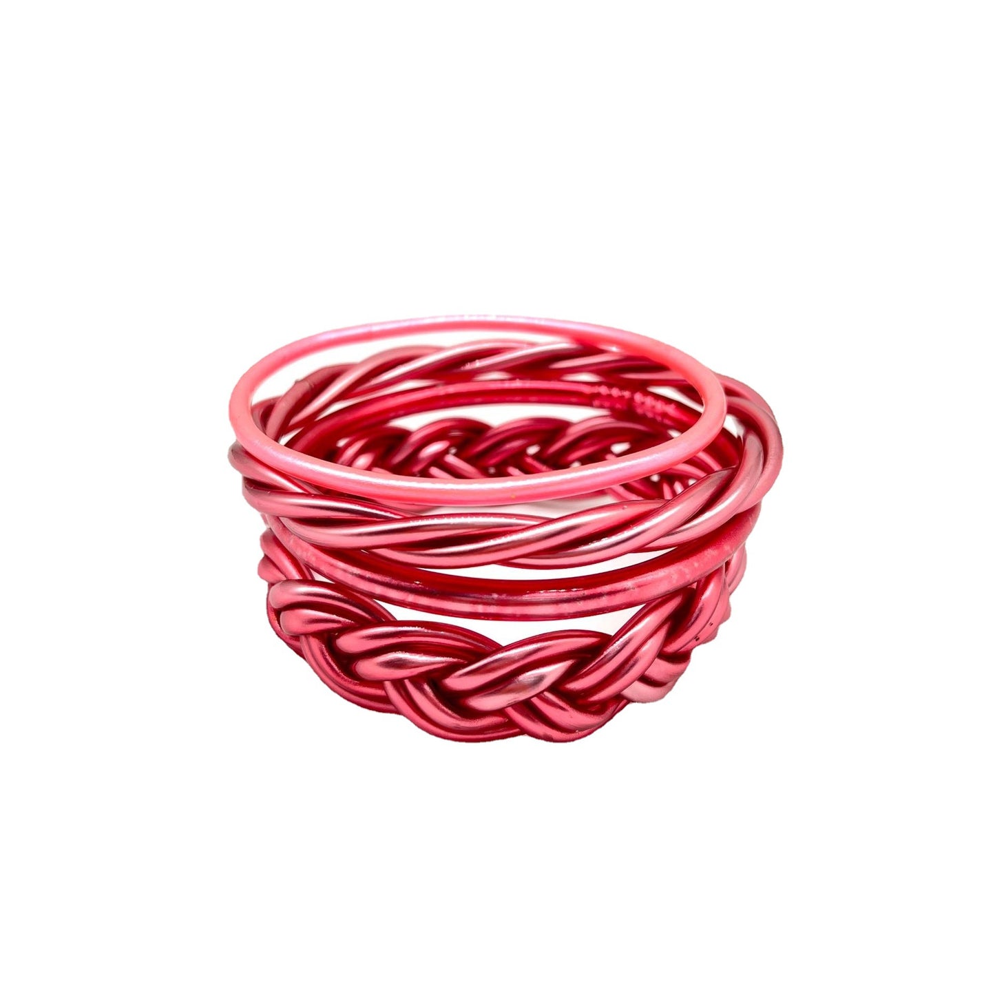 Simple Style Unisex Silica Gel Braided Bangle Bracelet