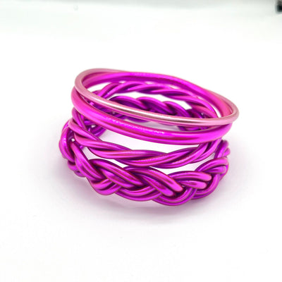 Simple Style Unisex Silica Gel Braided Bangle Bracelet