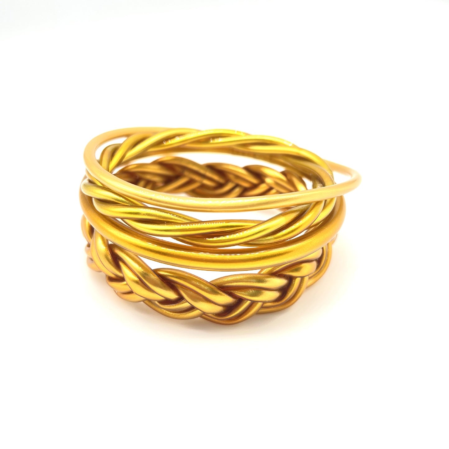 Simple Style Unisex Silica Gel Braided Bangle Bracelet