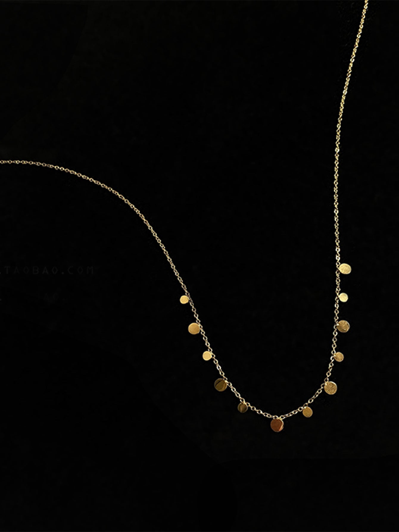 Simple Gold Stainless Steel Waterdrop Pendant Necklace
