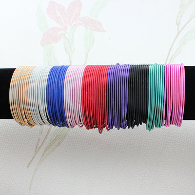 Simple Style Multicolor Carbon Steel Spring Bracelet