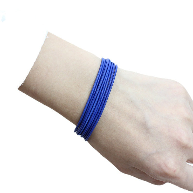 Simple Style Multicolor Carbon Steel Spring Bracelet