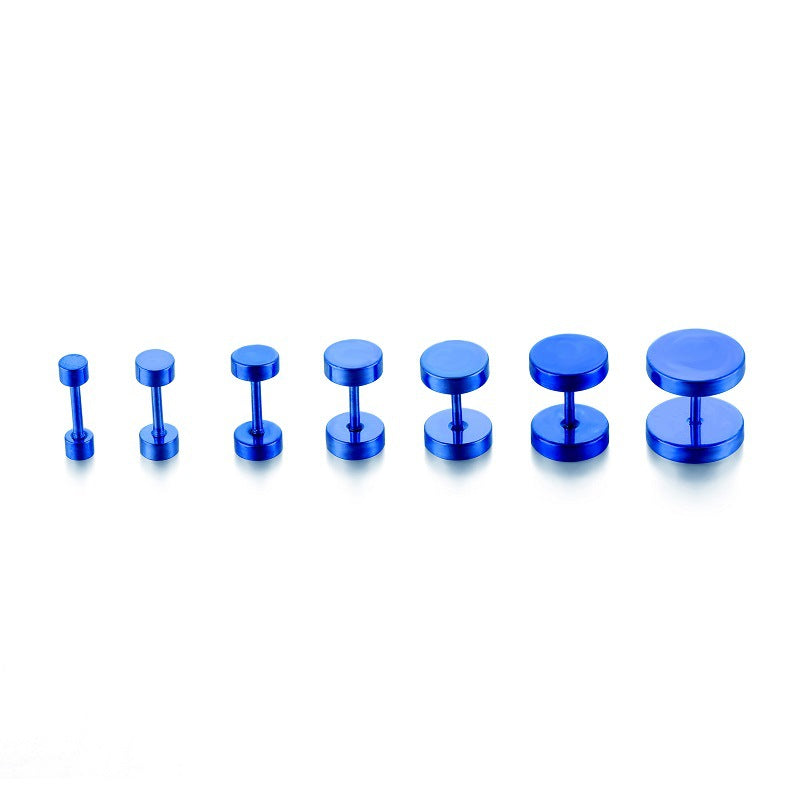 Simple Stainless Steel Barbell Stud Earrings