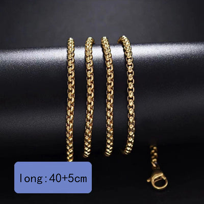 Minimalist 18K Gold Plated Stainless Steel Snake Chain Necklace