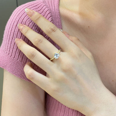 Simple Style S925 Sterling Silver Zircon Triangle Ring