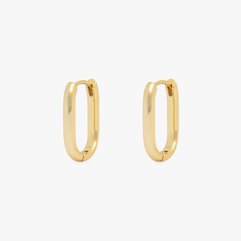 Simple U-Shaped Gold Plated Copper Earrings