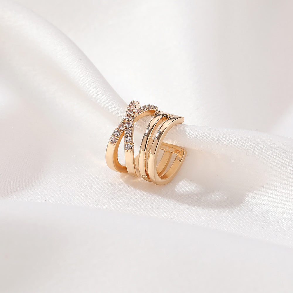 Minimalist U-Shaped Multi-Layer Ear Cuff Earrings