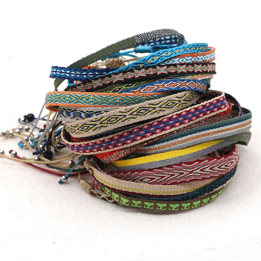 Spanish Vintage Palace Pattern Bohemian & Nepalese Handmade Woven Bracelet