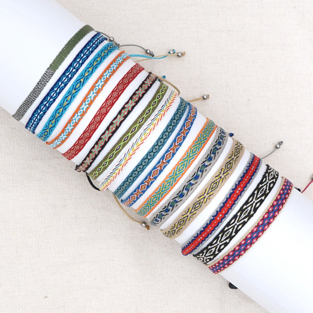 Spanish Vintage Palace Pattern Bohemian & Nepalese Handmade Woven Bracelet