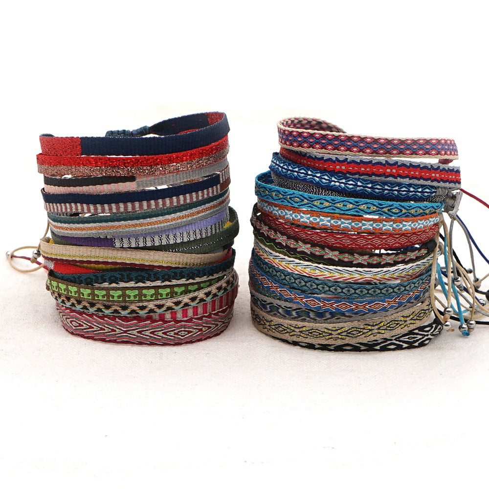 Spanish Vintage Palace Pattern Bohemian & Nepalese Handmade Woven Bracelet