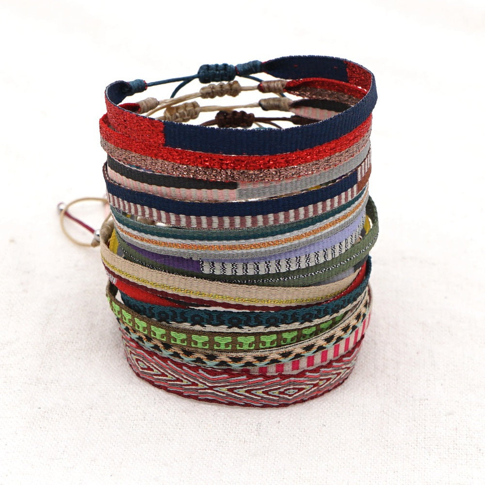 Spanish Vintage Palace Pattern Bohemian & Nepalese Handmade Woven Bracelet