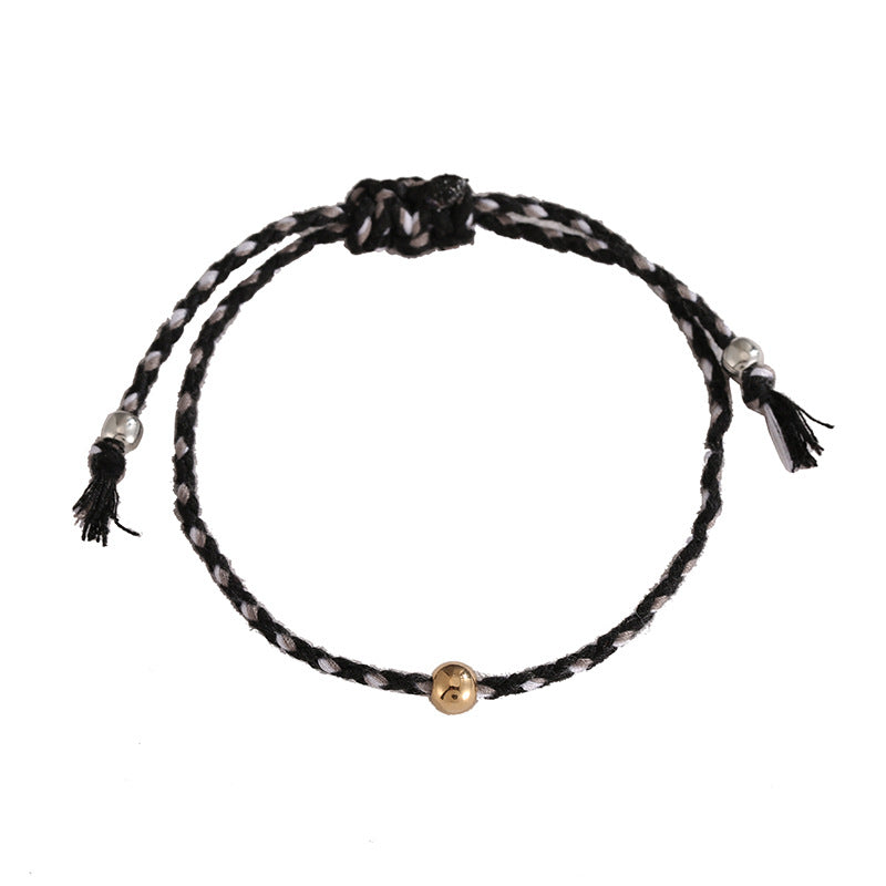 Stainless Steel Cross Adjustable Cotton Rope Bracelet Jewelry Wholesale