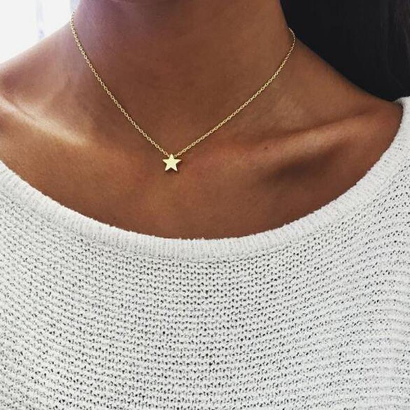Star Alloy Pendant Necklace - Fashionable Women's Sweater Chain