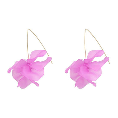Stylish Acrylic Flower Alloy Earrings for Women