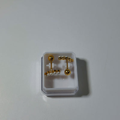 Sweet Zodiac Heart Titanium Steel Earrings with 18k Gold Plating