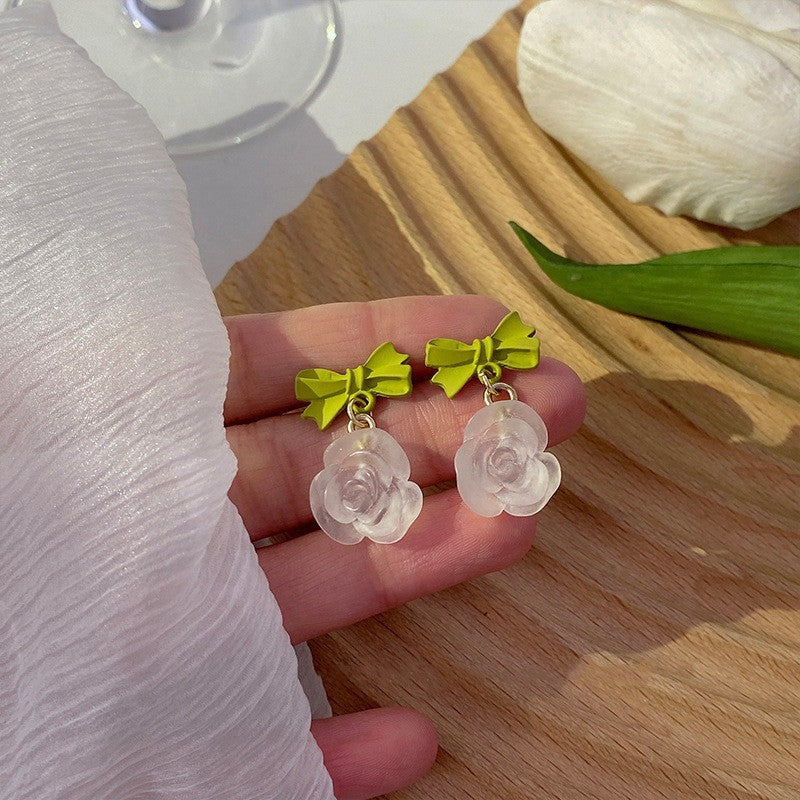 Sweet Lily of the Valley Flower Jewelry Set - Earrings and Necklace for Women