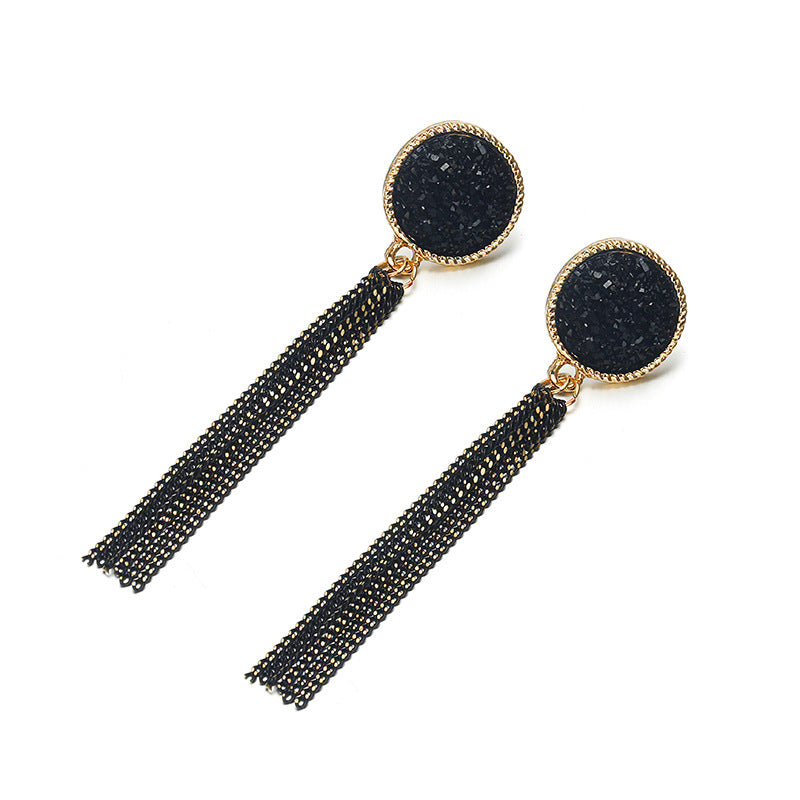 Geometric Tassel Long Earrings Korean Style Fashion Jewelry