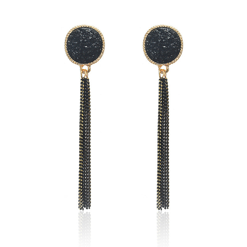Geometric Tassel Long Earrings Korean Style Fashion Jewelry