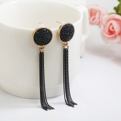 Geometric Tassel Long Earrings Korean Style Fashion Jewelry