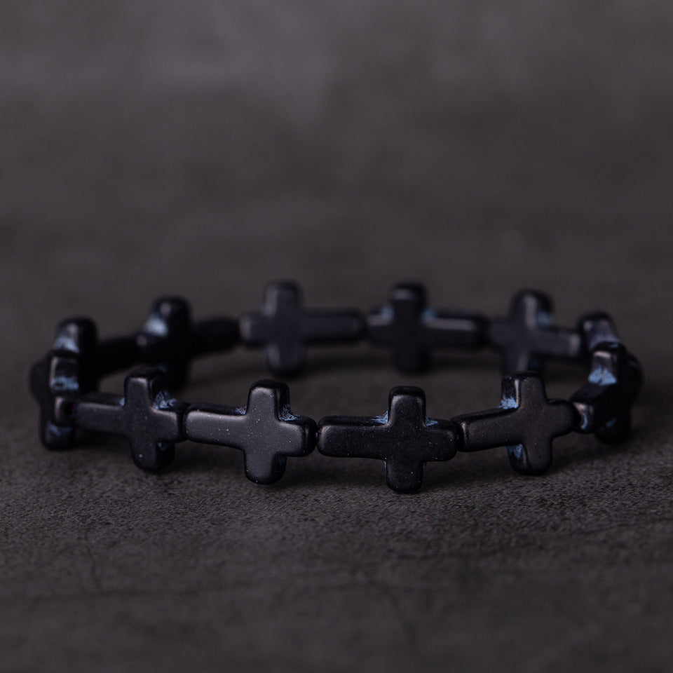 Turquoise Cross Bead Fashion Bracelet Jewelry Wholesale