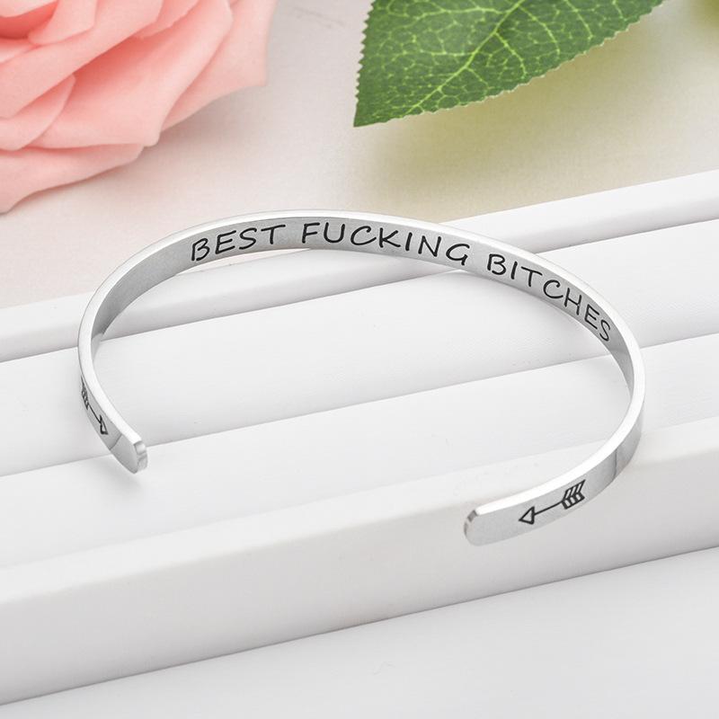 Unisex Adjustable Heart Shaped Stainless Steel Cuff Bracelet