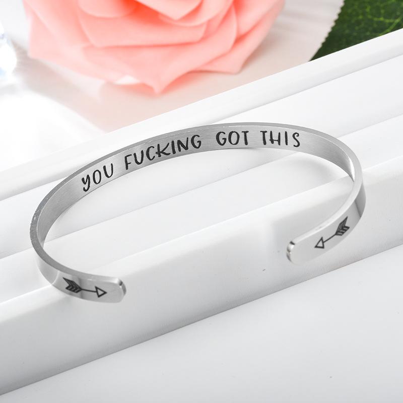 Unisex Adjustable Heart Shaped Stainless Steel Cuff Bracelet