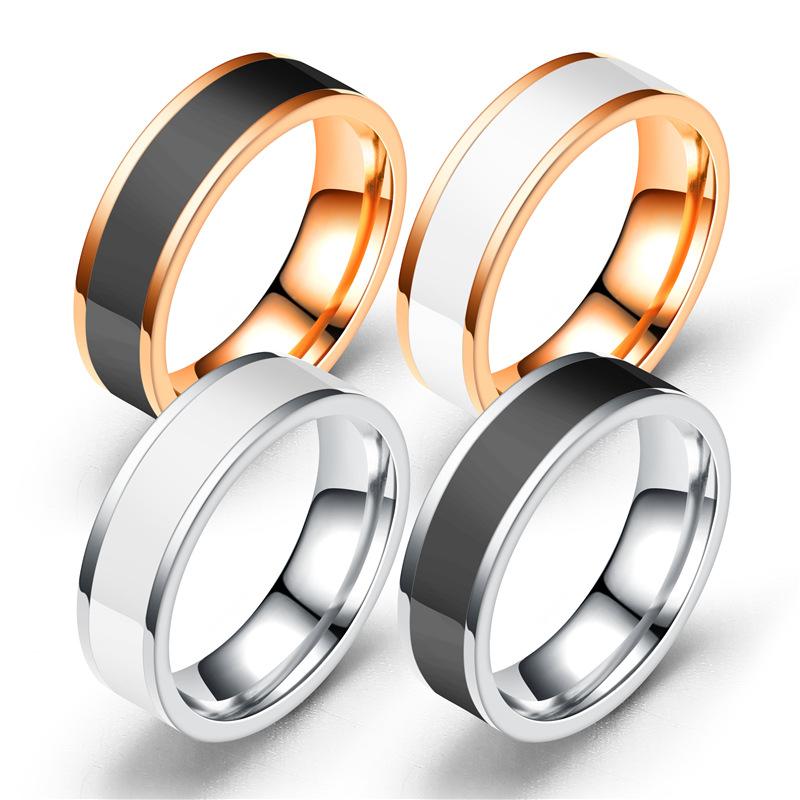 Unisex Rhinestone Stainless Steel Fashion Rings