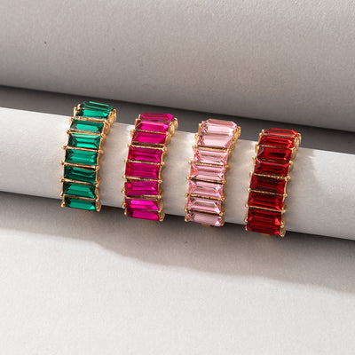 Wholesale Fashion Multicolor Gemstone Ring for Women - Trendy Minimalist Style
