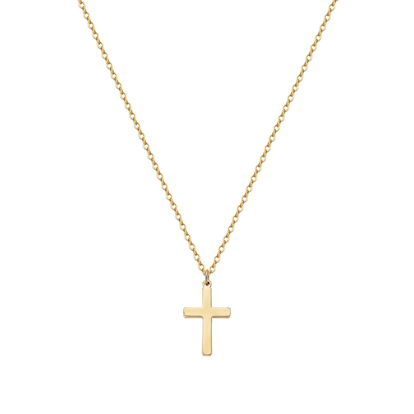 Wholesale Hip-Hop Cross Stainless Steel Pendant Necklace with Heart Charm and Multi-Layer Design