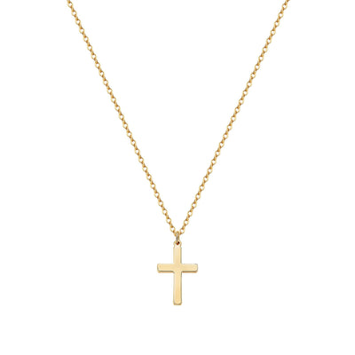 Wholesale Hip-Hop Cross Stainless Steel Pendant Necklace with Heart Charm and Multi-Layer Design