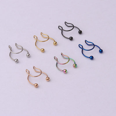 Wholesale Fashion Stainless Steel Non-Perforated Nose Clip Septum Ring