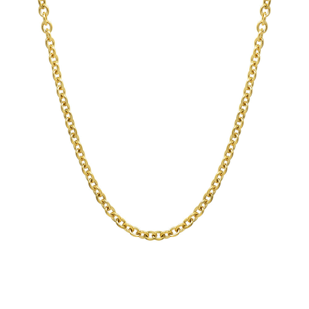 18K Gold Plated Minimalist Titanium Steel Necklace Set