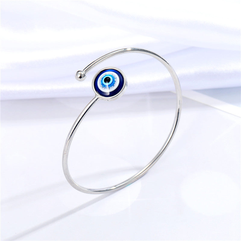 Multicolor Evil Eye Open Bracelet - Fashion Creative Design