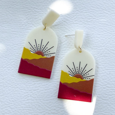 Acrylic Cartoon Pattern Earrings Pendant