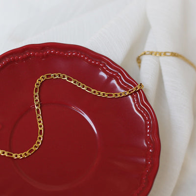 Twist Bead Wave Chain Titanium Steel Necklace - Gold & Silver, 45/50/60cm