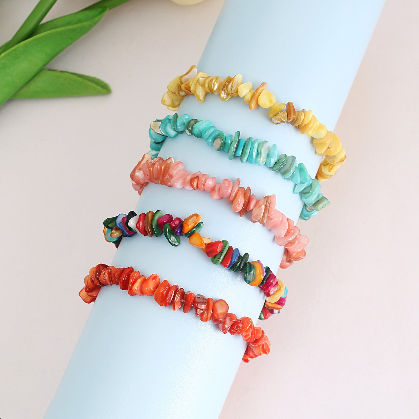 Colorful Geometric Shell Handmade Beaded Bracelets for Women