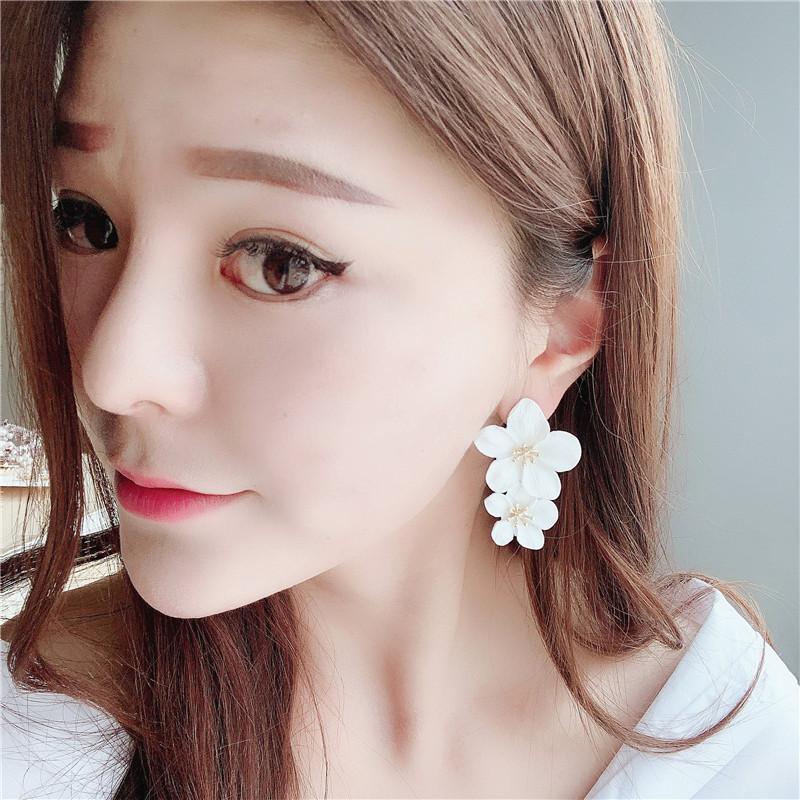 Women's Bohemian Floral Double Layer Drop Earrings NHLN148250