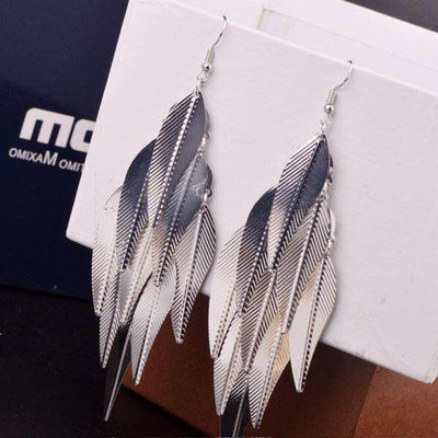 New Fashion Leaf Tassel Earrings for Women