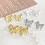 14K Gold Plated Bow Knot Earrings with S925 Silver Studs