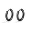 Hip-hop Stainless Steel Solid Color Hoop Earrings Set