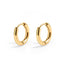 Hip-hop Stainless Steel Solid Color Hoop Earrings Set