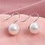 Sterling Silver Pearl Agate Hook Earrings