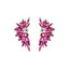 Baroque Floral Rhinestone Gold Plated Stud Earrings