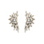 Baroque Floral Rhinestone Gold Plated Stud Earrings